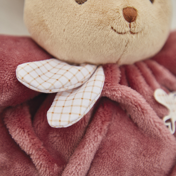 Lapin en peluche bordeaux 17 cm