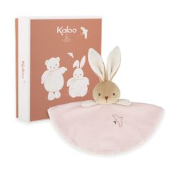 Doudou lapin rond rose