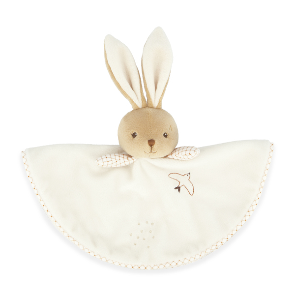 Doudou lapin rond crème