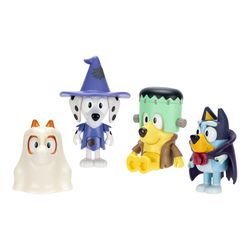 Pack de 4 figurines Bluey - Déguisements pour Halloween