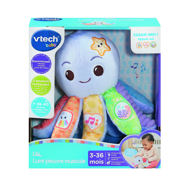 Peluche interactive Lila, Lumi pieuvre musicale