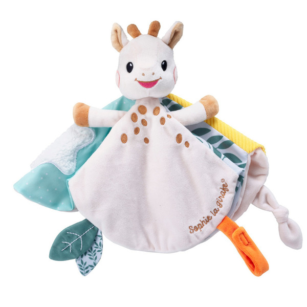 Doudou Sophie la Girafe avec attache-sucette
