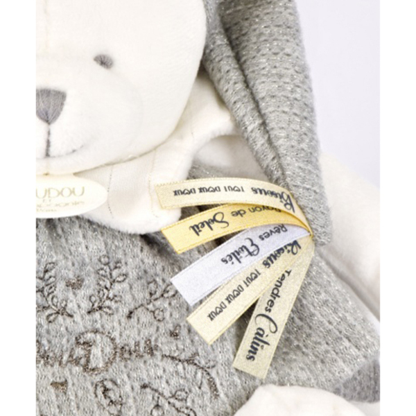 Peluche d activités bébé ours gris 30cm - Collection anniversaire