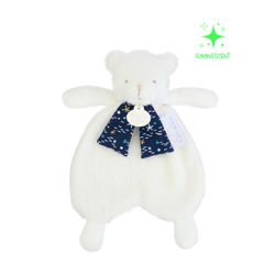 Doudou plat Ours luminescent Clair de lune 26cm
