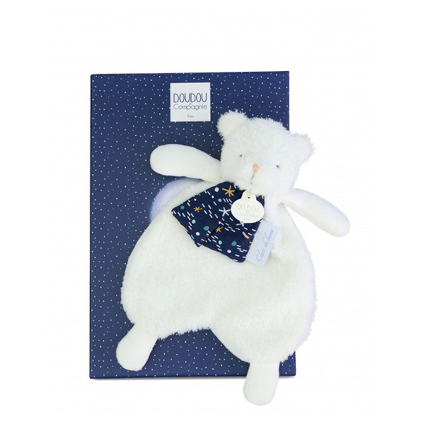 Doudou plat Ours luminescent Clair de lune 26cm