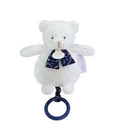 Peluche boîte a musique luminescente ours 17cm
