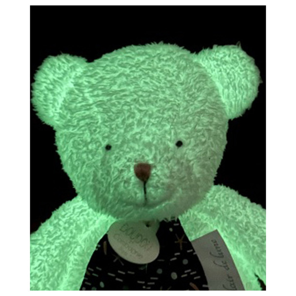 Peluche ours luminescent avec mouchoir 28cm