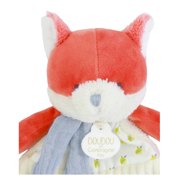 Doudou attache-sucette renard Romarin 19cm