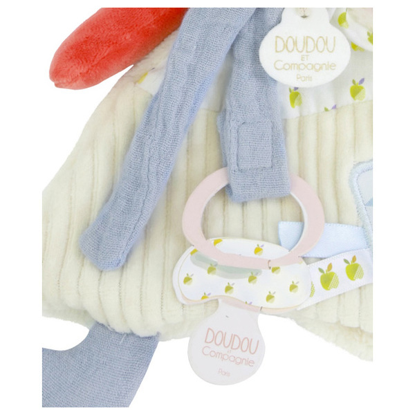 Doudou attache-sucette renard Romarin 19cm