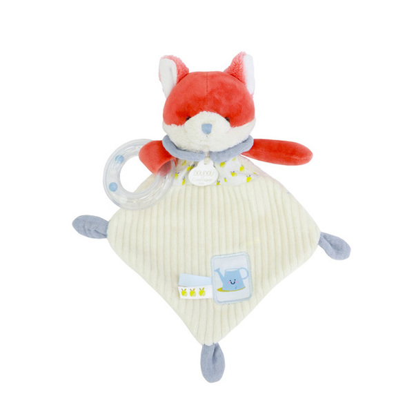Doudou hochet renard Romarin 21cm