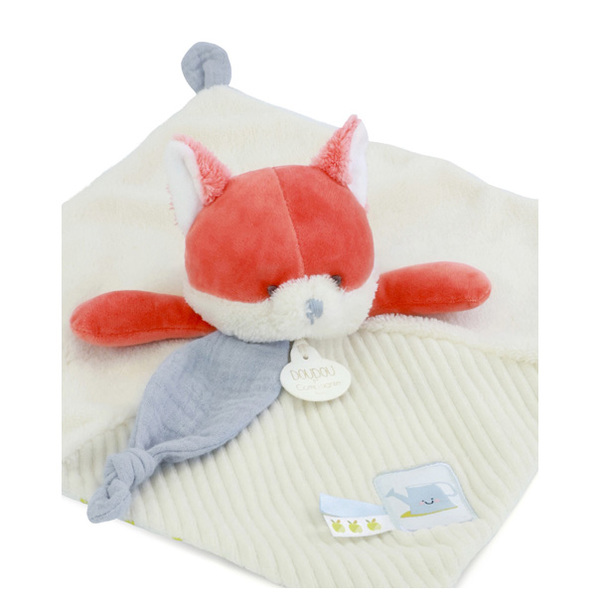 Doudou plat renard Romarin 27cm