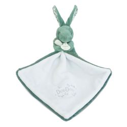 Doudou lapin mouchoir 10cm - vert sauge