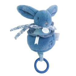 Peluche Lapin doudou boîte à musique - bleu