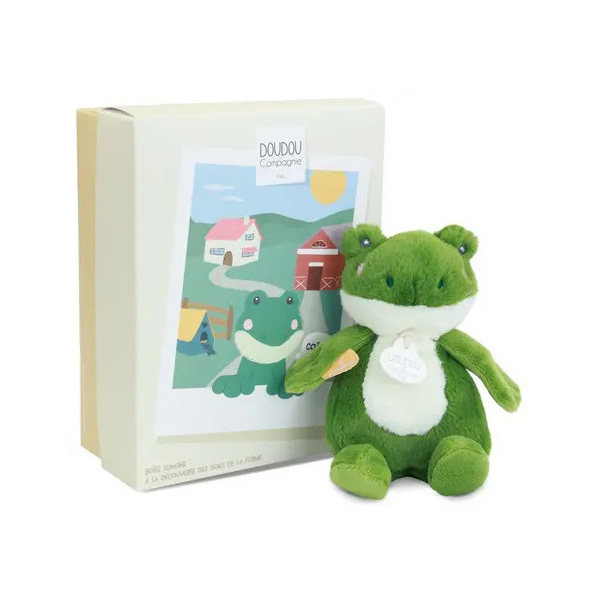 Doudou de la ferme avec boîte sonore