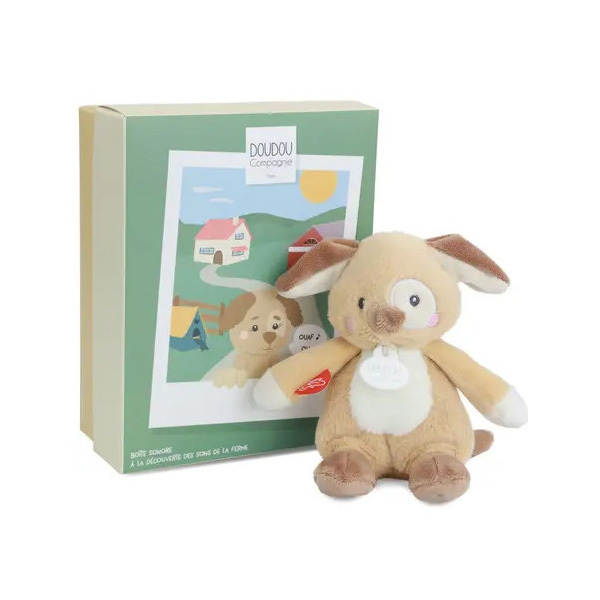 Doudou de la ferme avec boîte sonore