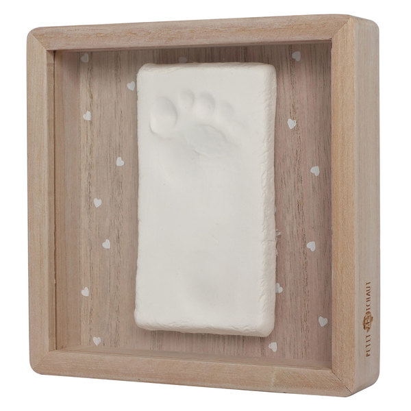 Boîte à empreinte en bois Cœur