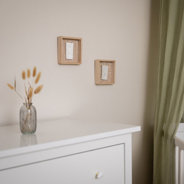 Boîte à empreinte en bois Cœur