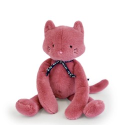 Peluche chat Méloé poudre de rose 37cm