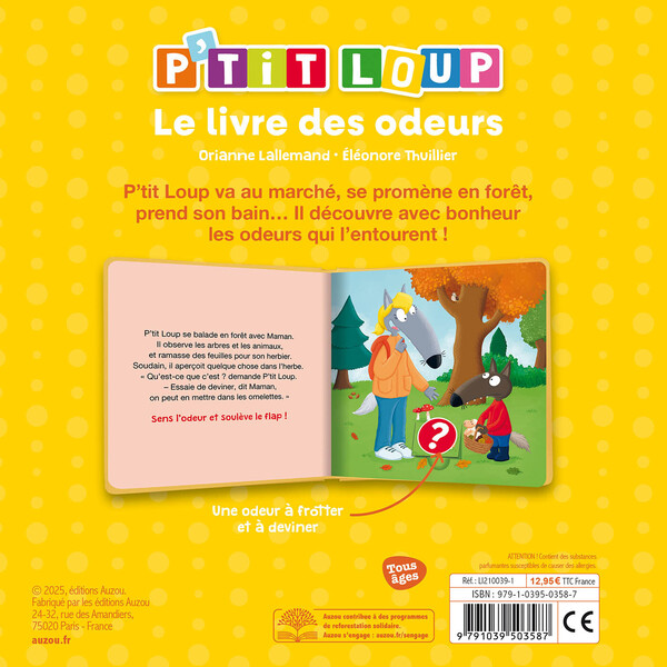 Mon livre des odeurs et des couleurs - P tit loup