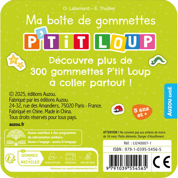 Ma boîte de gommettes P tit loup