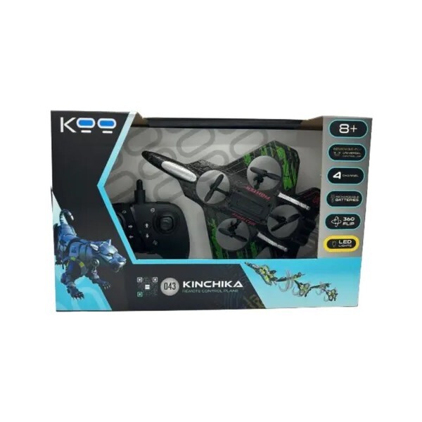 Jouet Avion KOO Avion Télécommandé KOO Kimi - Retournement 360° - Télécommande Universelle - Dès 8 Ans