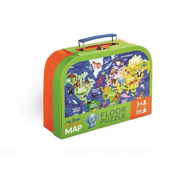 Puzzle au sol - Ma première carte du monde