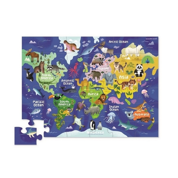 Puzzle au sol - Ma première carte du monde