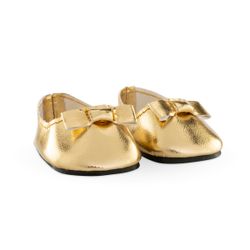Ballerines dorées - Poupon 36cm
