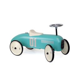 Porteur métal vintage bleu acqua
