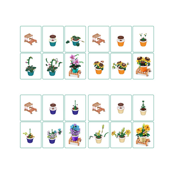 Coffret 4 boules Zuru MAX - Plantes en pots (658 briques)