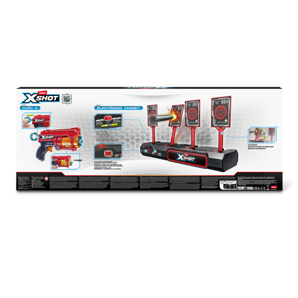 Pack tir électronique XShot – Cibles interactives et 2 blasters Fury 4