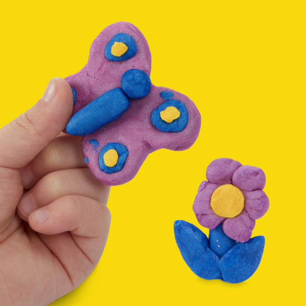 Play-Doh - Pack de 4 pots de pâte à modeler à reflets métalliques