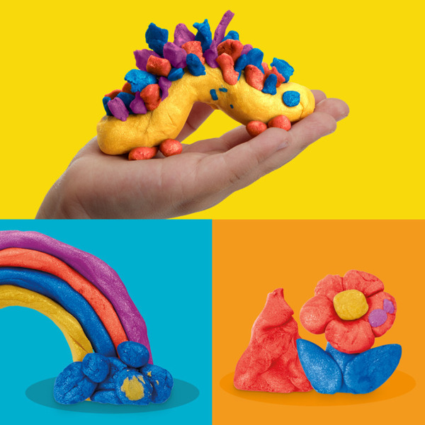 Play-Doh - Pack de 4 pots de pâte à modeler à reflets métalliques