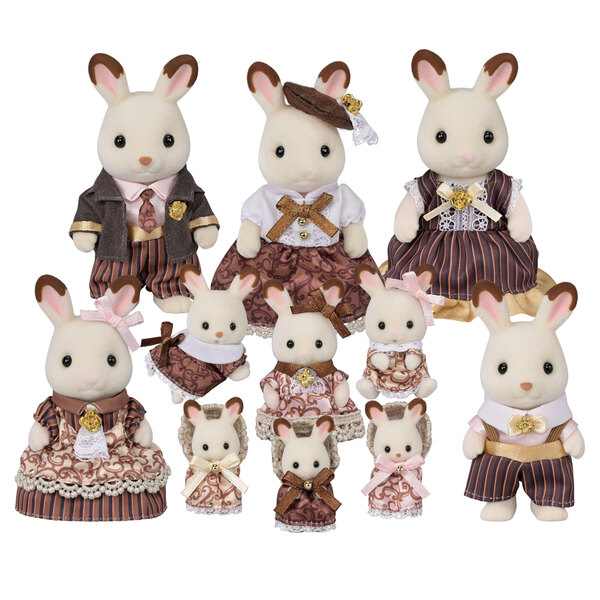 Sylvanian Families - 5848 -  Coffret célébration grande famille lapin chocolat - Edition 40 ans