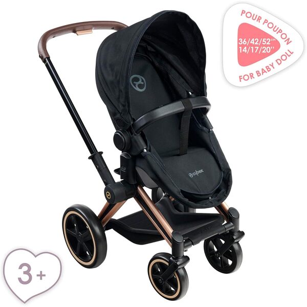 Landau 3-en-1 Cybex noir pour poupon 36 à 52cm