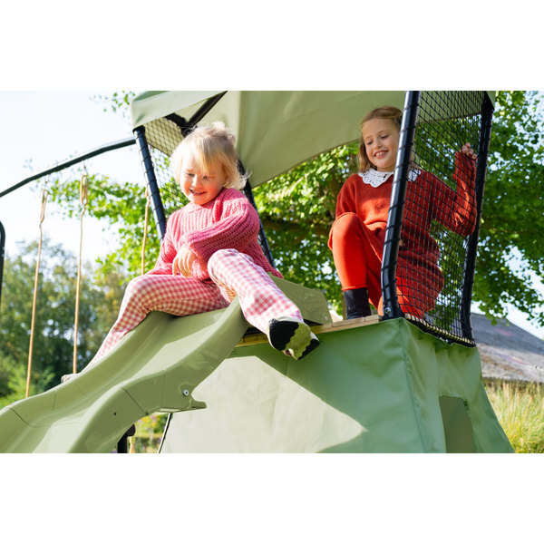Aire de jeux avec toboggan et double balançoire Ivy