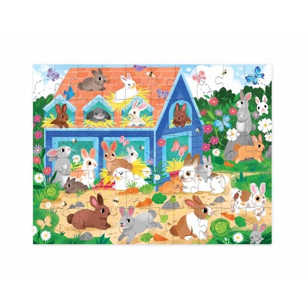 Puzzle 50 pièces - La maison des lapins