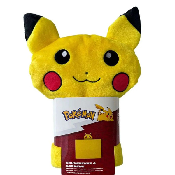 Plaid capuche pokémon Pikachu 120cm