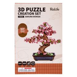 Puzzle en bois 3D - Sakura Bonsai (263 pièces)