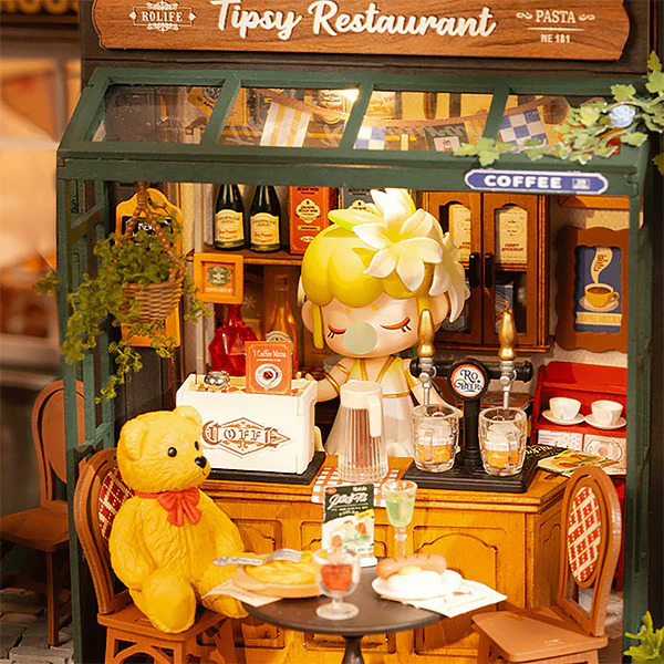 Maquette diorama Restaurant Tipsy (297 pièces)