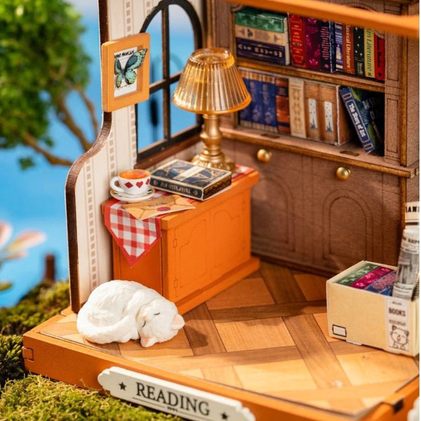 Maquette diorama Librairie des Muses (68 pièces)