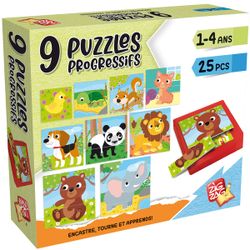 Coffret 9 puzzles progressifs