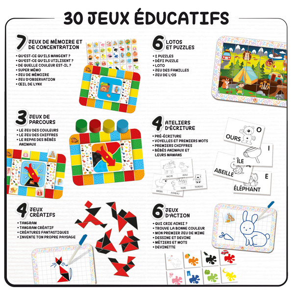 Bureau de 30 jeux éducatifs