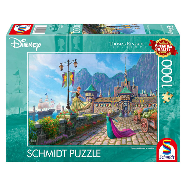 Puzzle Disney 1000 pièces - La reine des neiges, célébration à Arandelle