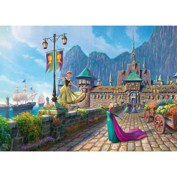 Puzzle Disney 1000 pièces - La reine des neiges, célébration à Arandelle