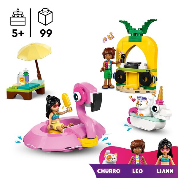 42658 - LEGO® Friends - Fête dans la piscine avec les bouées licorne et flamant rose