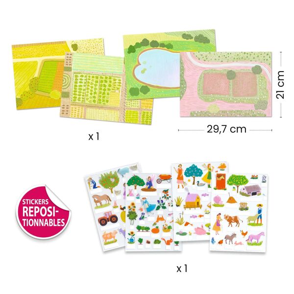 Stickers à relever - À la ferme