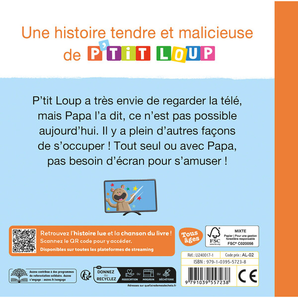 P tit loup passe une journée sans écran