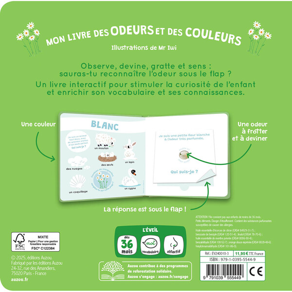 Mon livre des odeurs et des couleurs - La nature