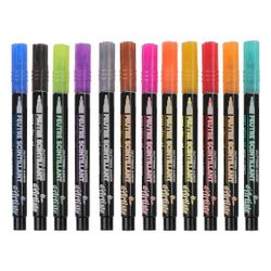 12 feutres reflets métalliques